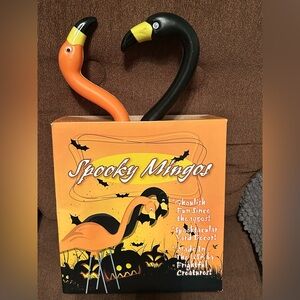 Spooky Mingos Halloween Yard Flamingo Decor